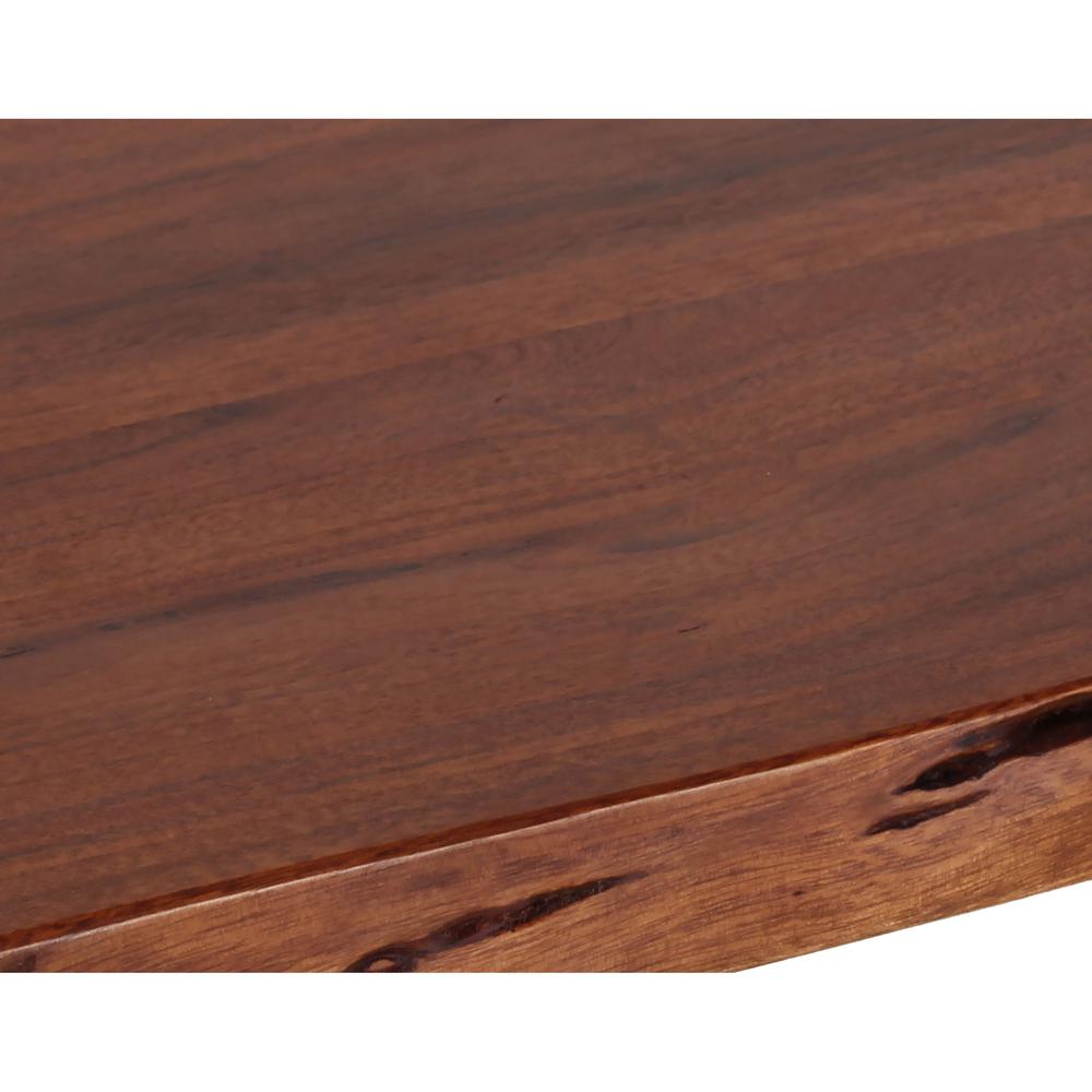 AmeriHome Acacia Live Edge 46 inch Bench - White. Picture 3