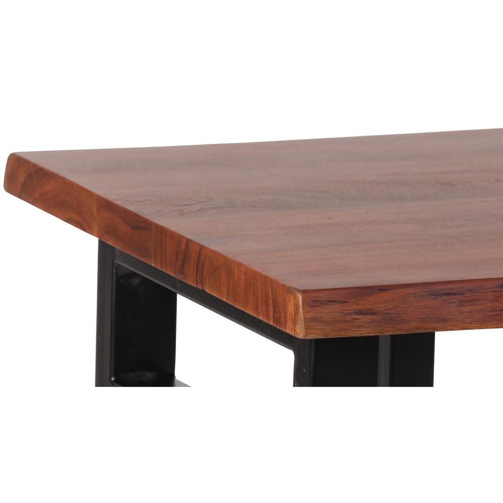 AmeriHome Acacia Live Edge Trestle Coffee Table. Picture 4