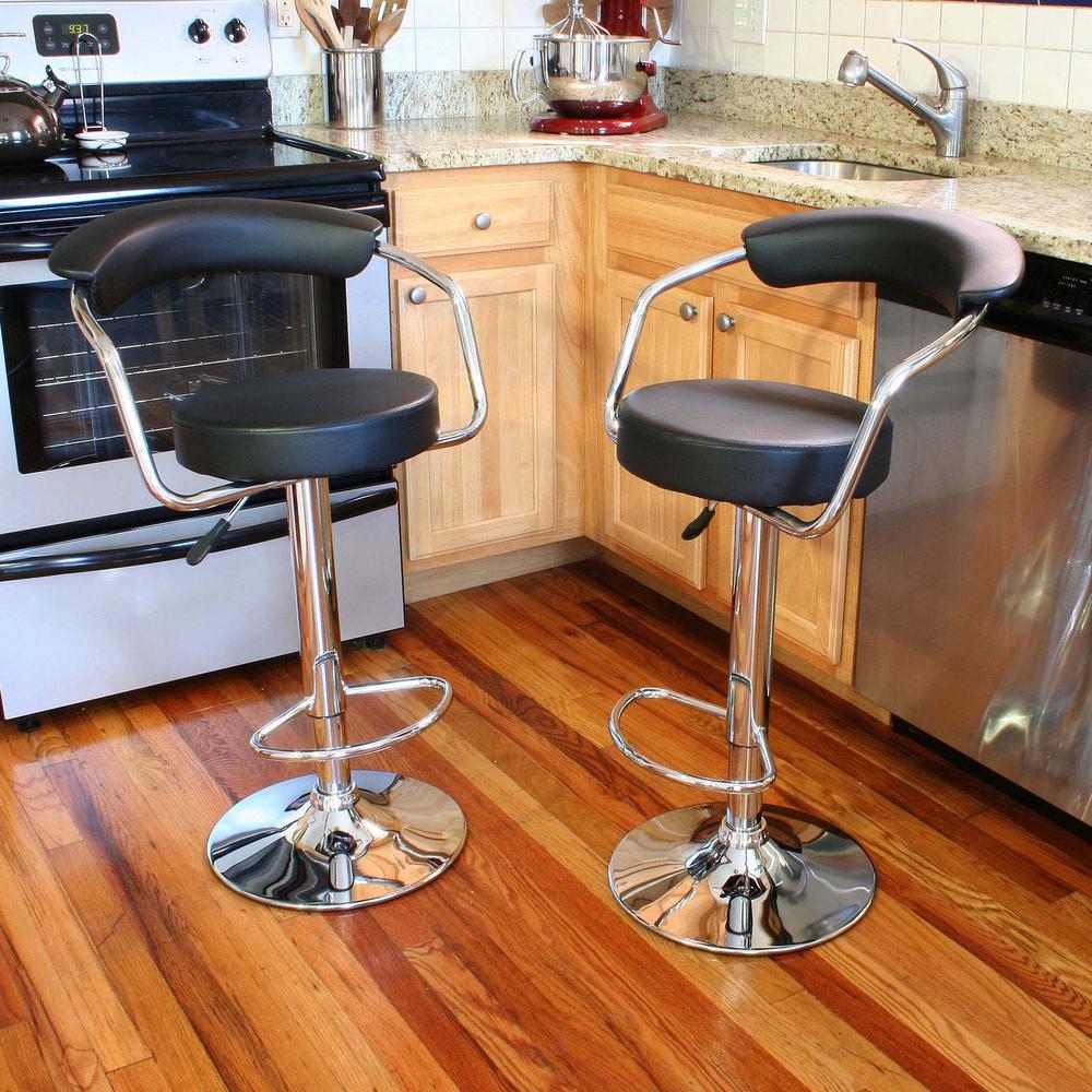 AmeriHome Classic Elegant Bar Stool - 2 Piece. Picture 3