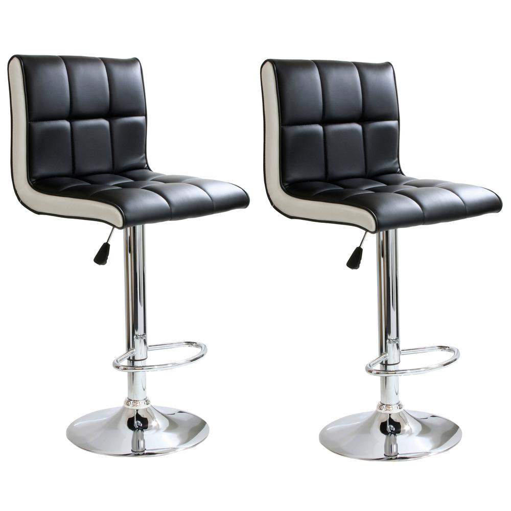 AmeriHome Modern 2 Tone Bar Stool - 2 Piece. Picture 1