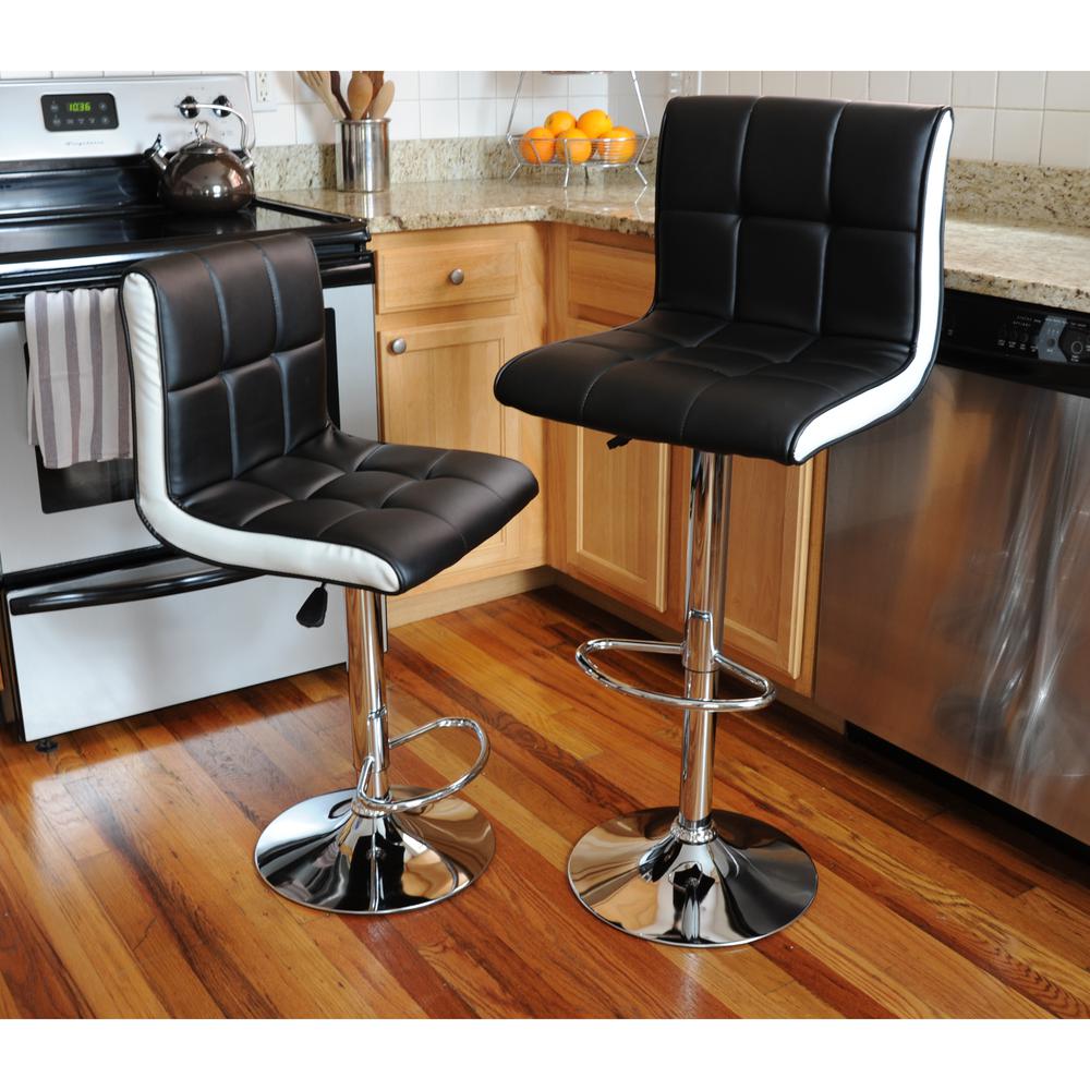 AmeriHome Modern 2 Tone Bar Stool - 2 Piece. Picture 3
