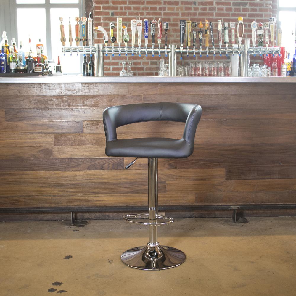 AmeriHome Modern Curvy Bar Stool. Picture 2