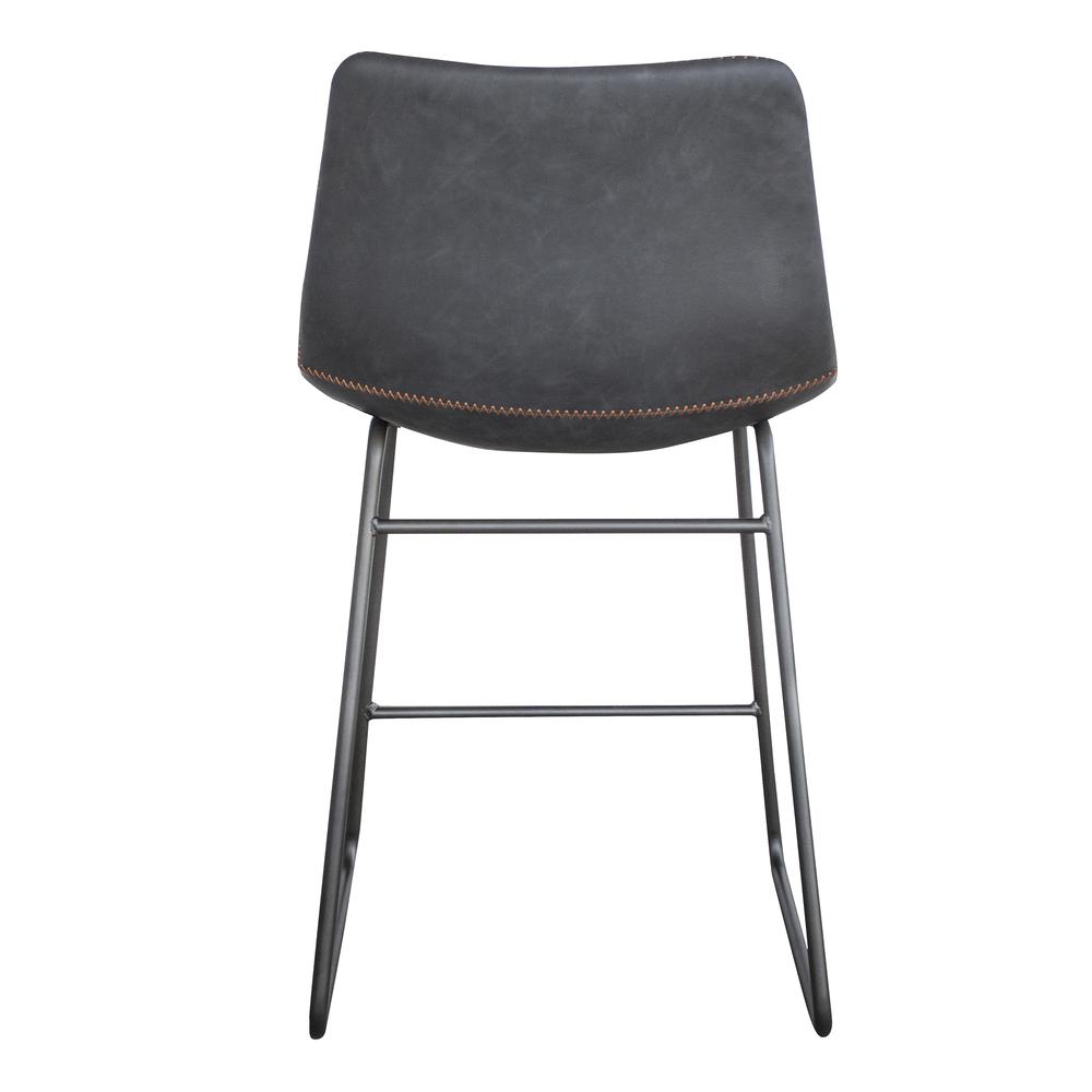 AmeriHome Classic Faux Leather 24 inch Counter Height Chair Set - Black. Picture 5