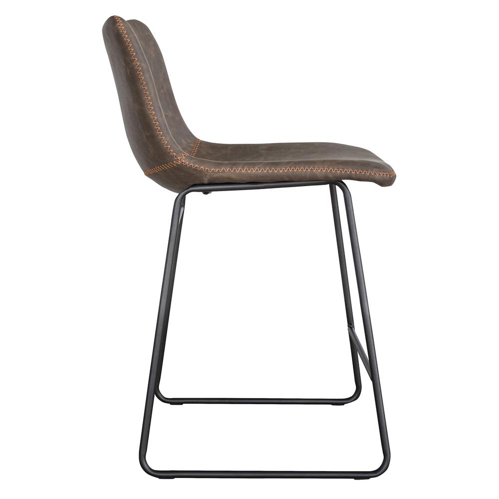 AmeriHome Classic Faux Leather 24 inch Counter Height Chair Set - Coffee. Picture 4