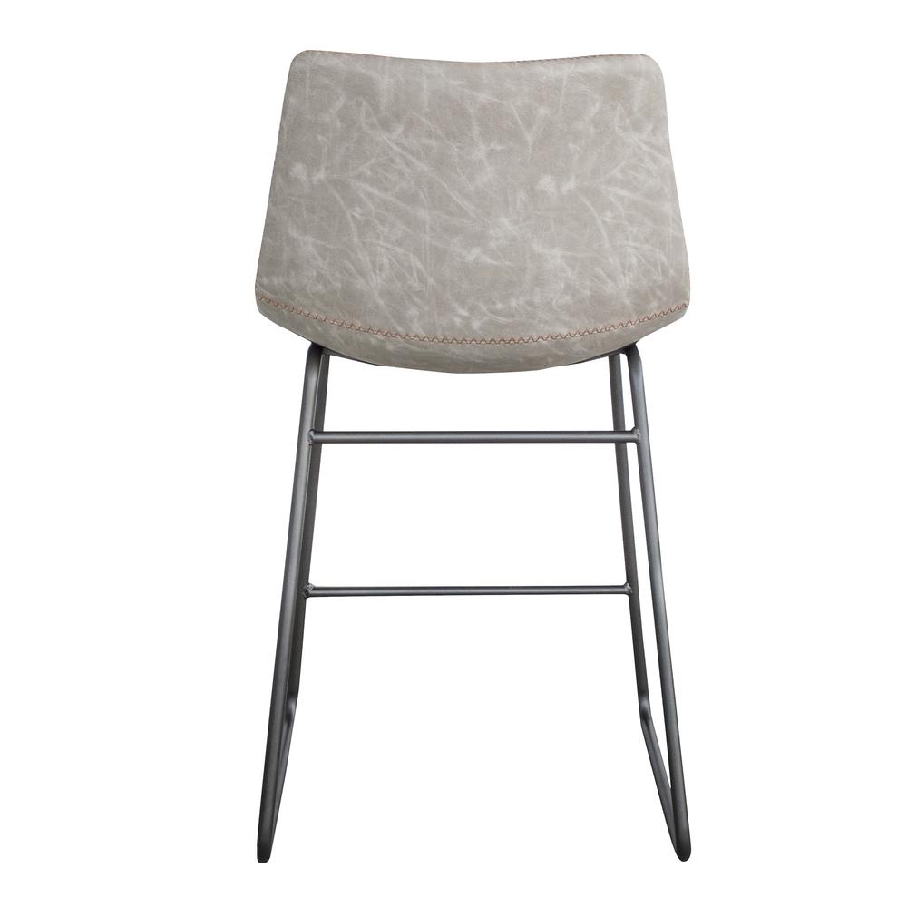 AmeriHome Classic Faux Leather 24 inch Counter Height Chair Set - Stone. Picture 5