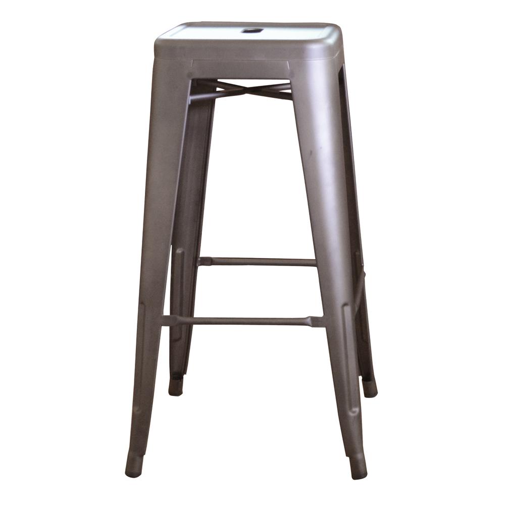 AmeriHome Loft Gun Metal 30 inch Metal Bar Stool - 2 Piece. Picture 2