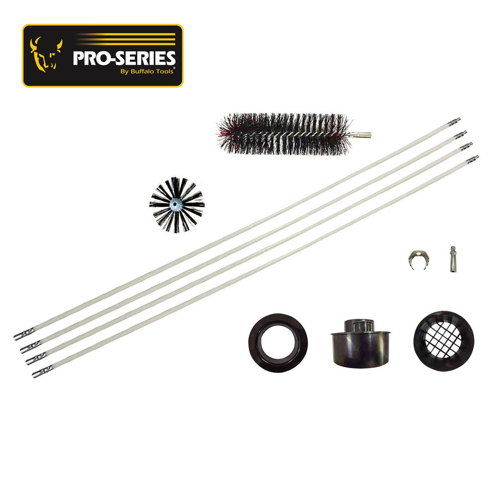 11 Piece Drill Powered Dryer Vent Cleaning Kit. Picture 1