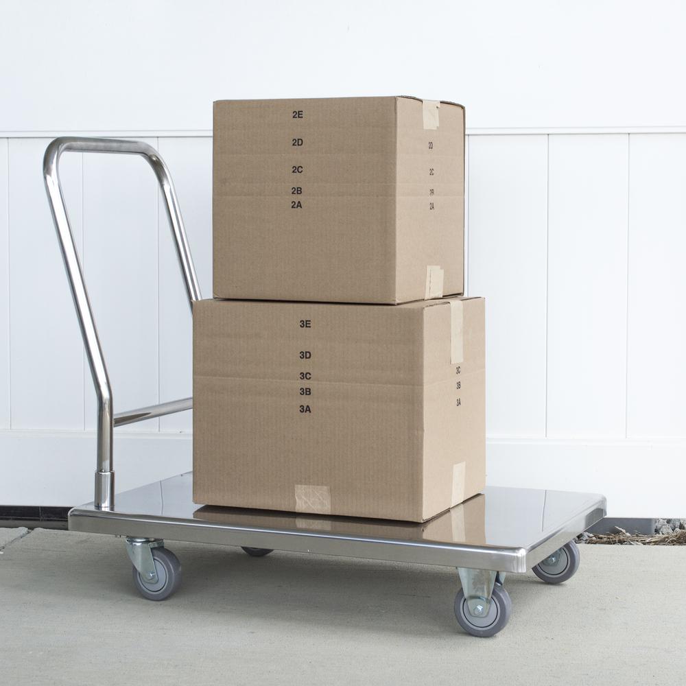 Stainless Steel Platform Truck 500 lbs Capacity. Picture 3