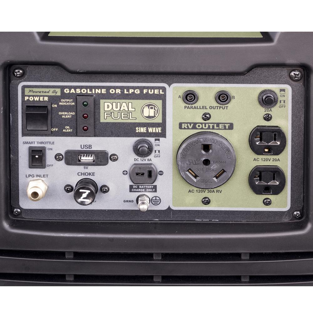 3,500-Watt Dual Fuel Inverter Generator for Sensitive Electronics. Picture 3