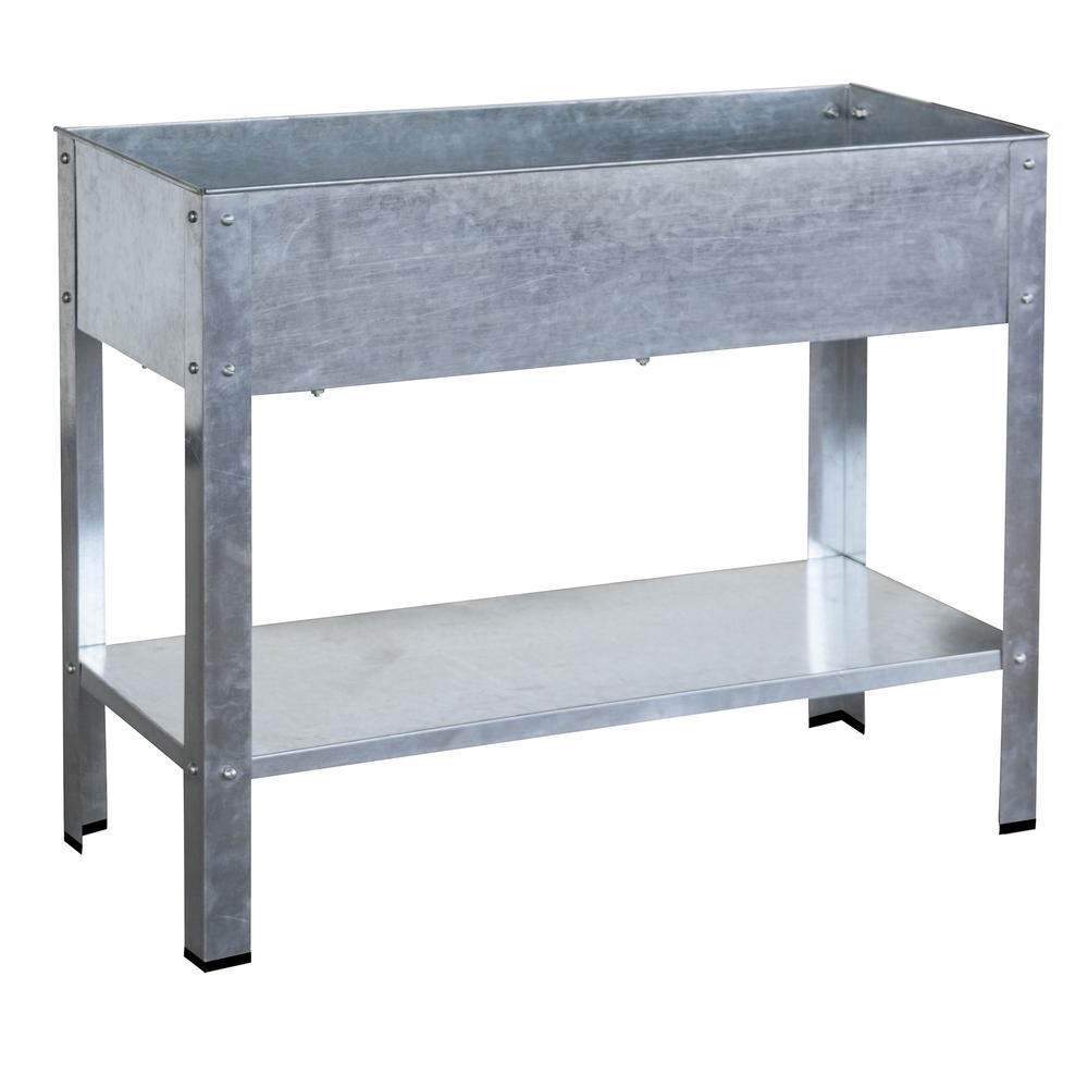 Galvanized Metal Elevated Garden Planter. Picture 2