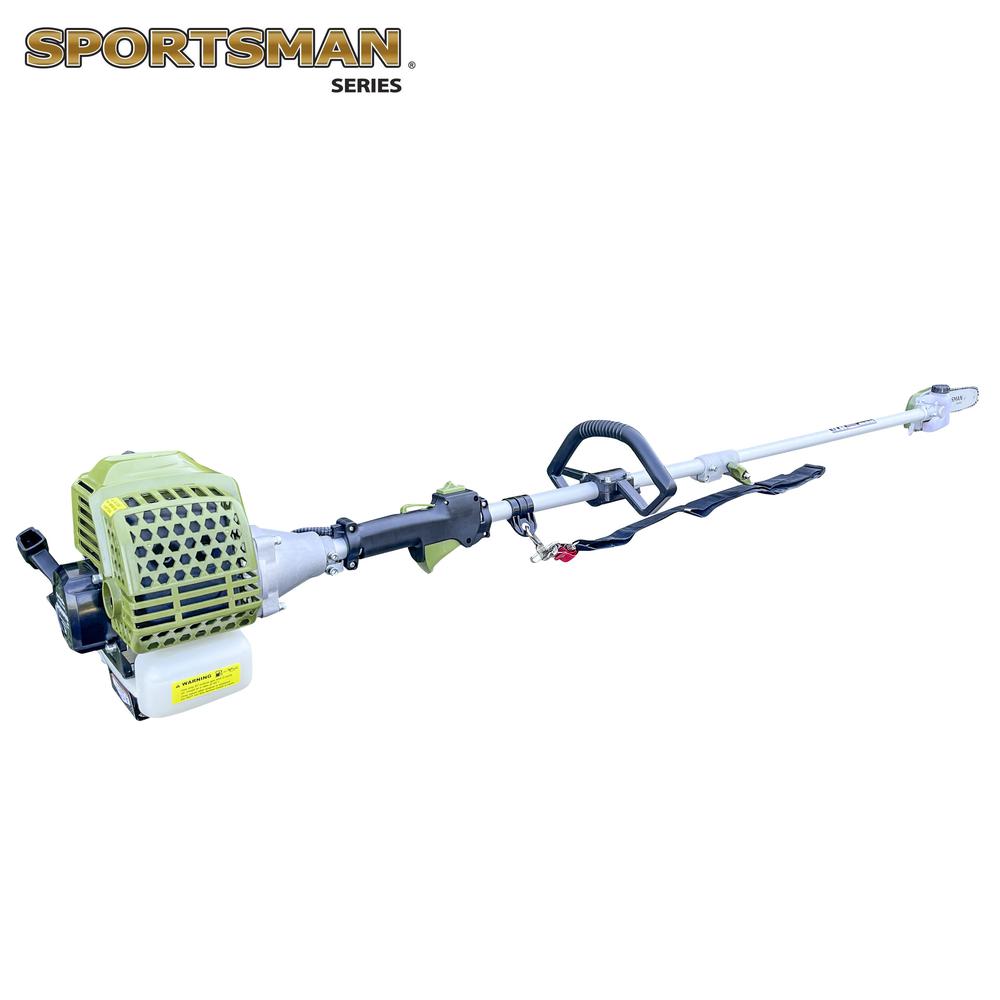 Gas Pole Saw With Hedge Trimmer. Picture 1