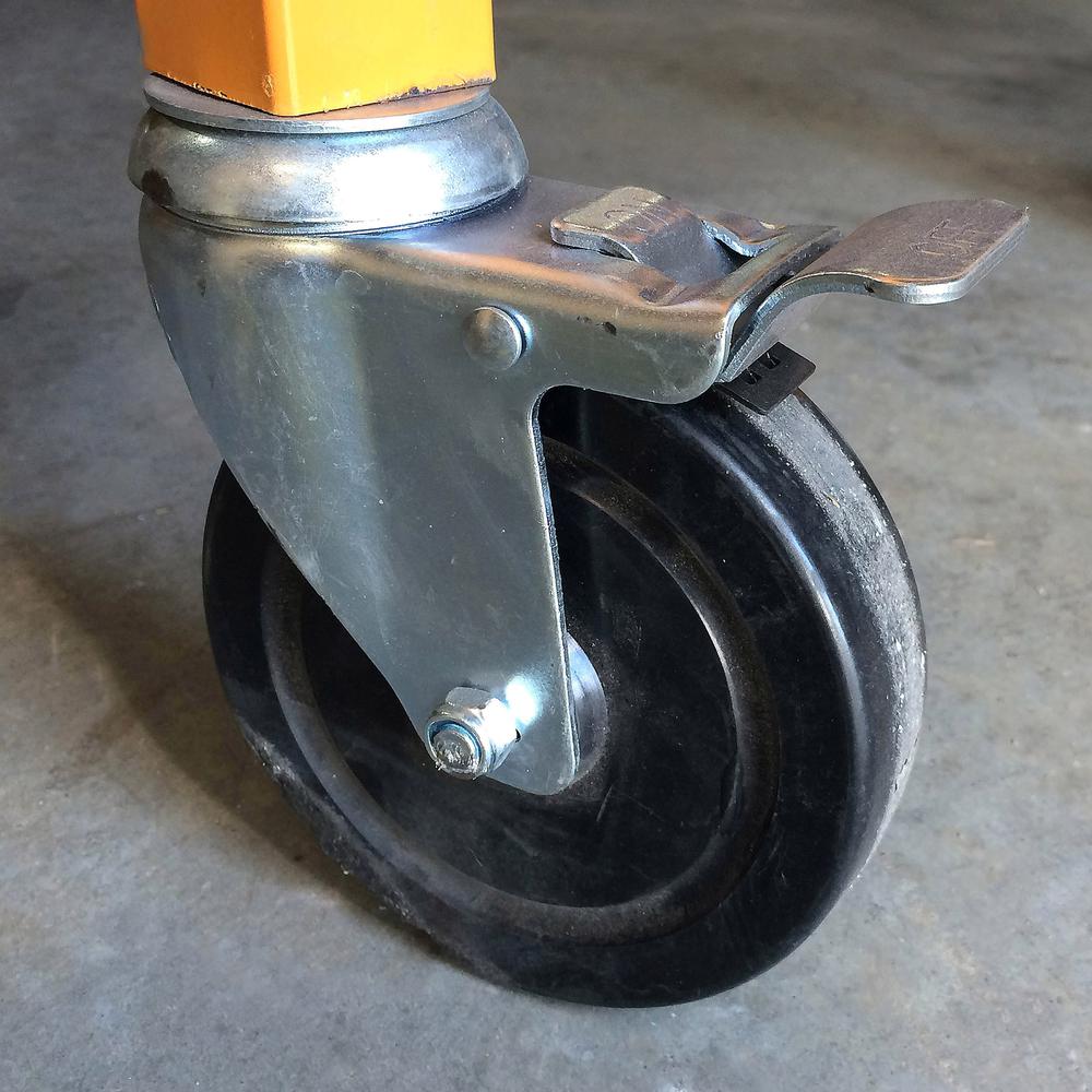 Heavy-Duty 5 Inch Hard Rubber Locking Caster- Set of 4. Picture 3