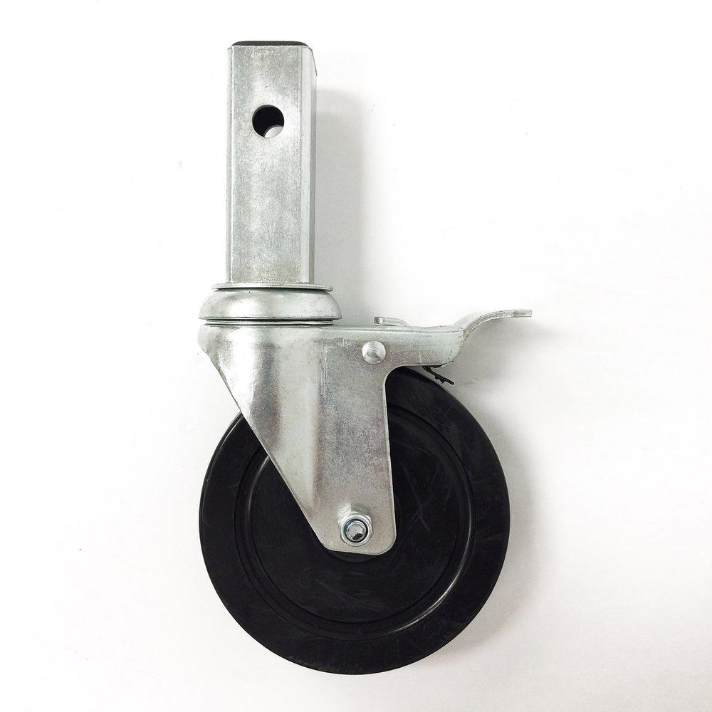 Heavy-Duty 5 Inch Hard Rubber Locking Caster- Set of 4. Picture 4