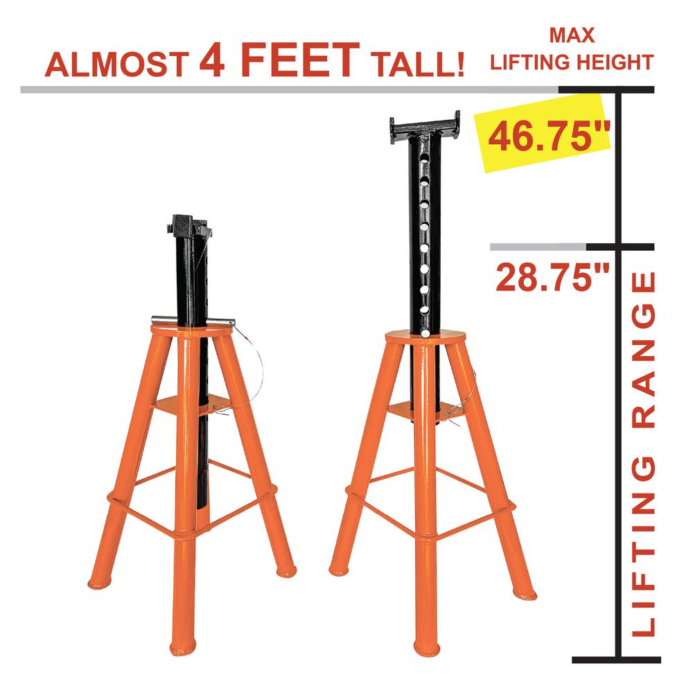 10 Ton High Height Jack Stand (2pk). Picture 4