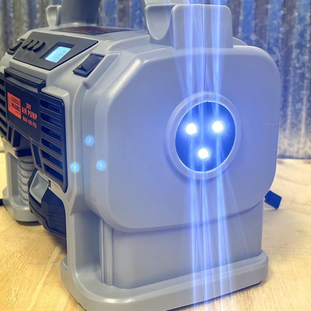 Cordless Digital Inflator Kit with 20V Lithium Ion Rechargeable Battery. Picture 5