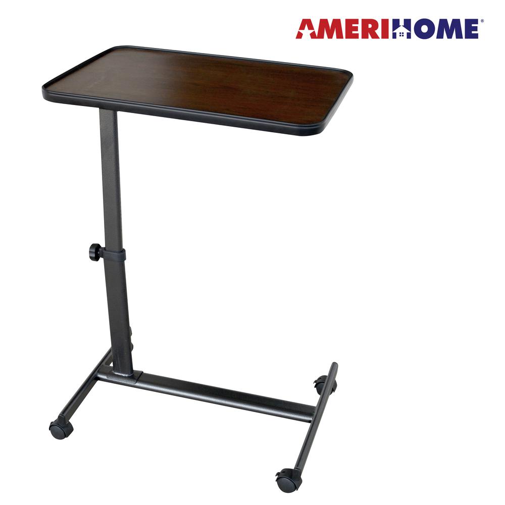 Adjustable Height Rolling Over Bed Table 24 x 16 in.. Picture 1