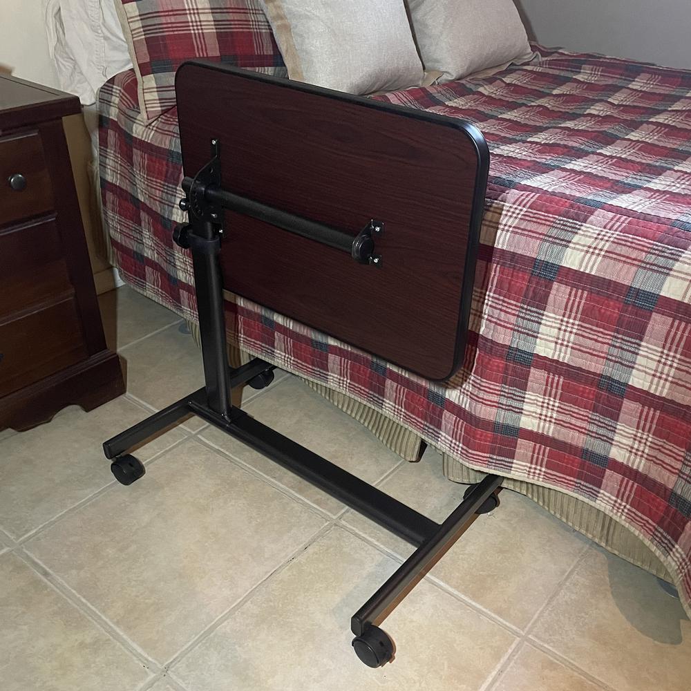 Adjustable Height Rolling Over Bed Table 24 x 16 in.. Picture 4