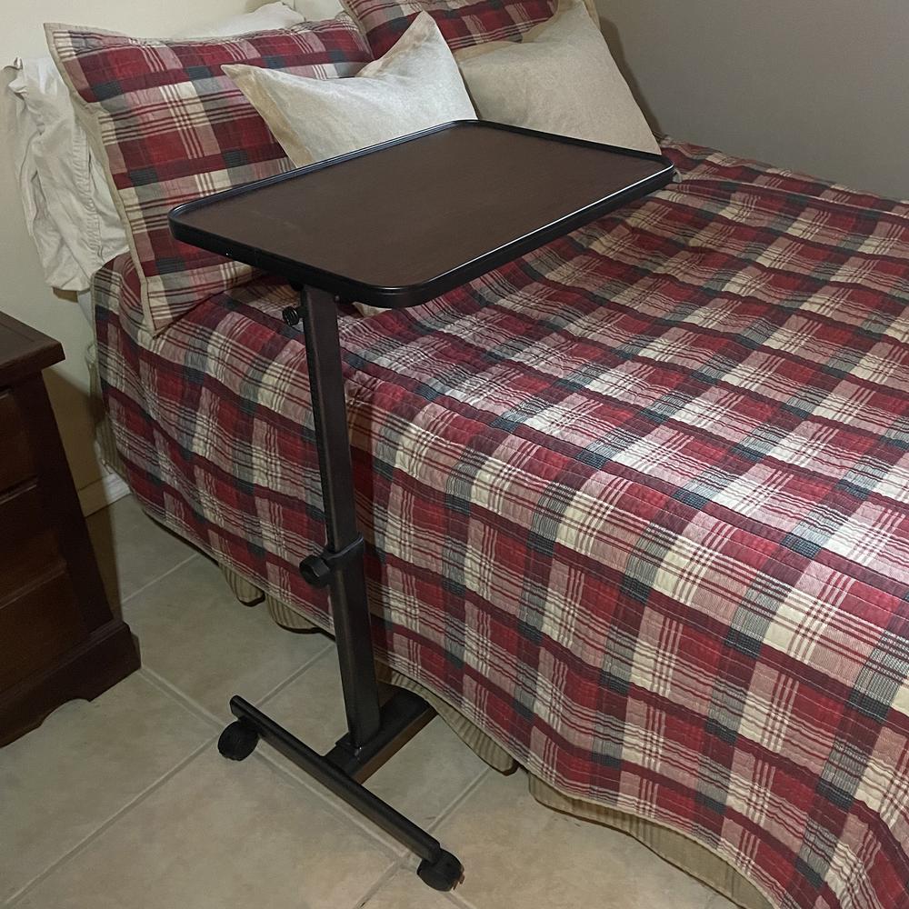 Adjustable Height Rolling Over Bed Table 24 x 16 in.. Picture 3