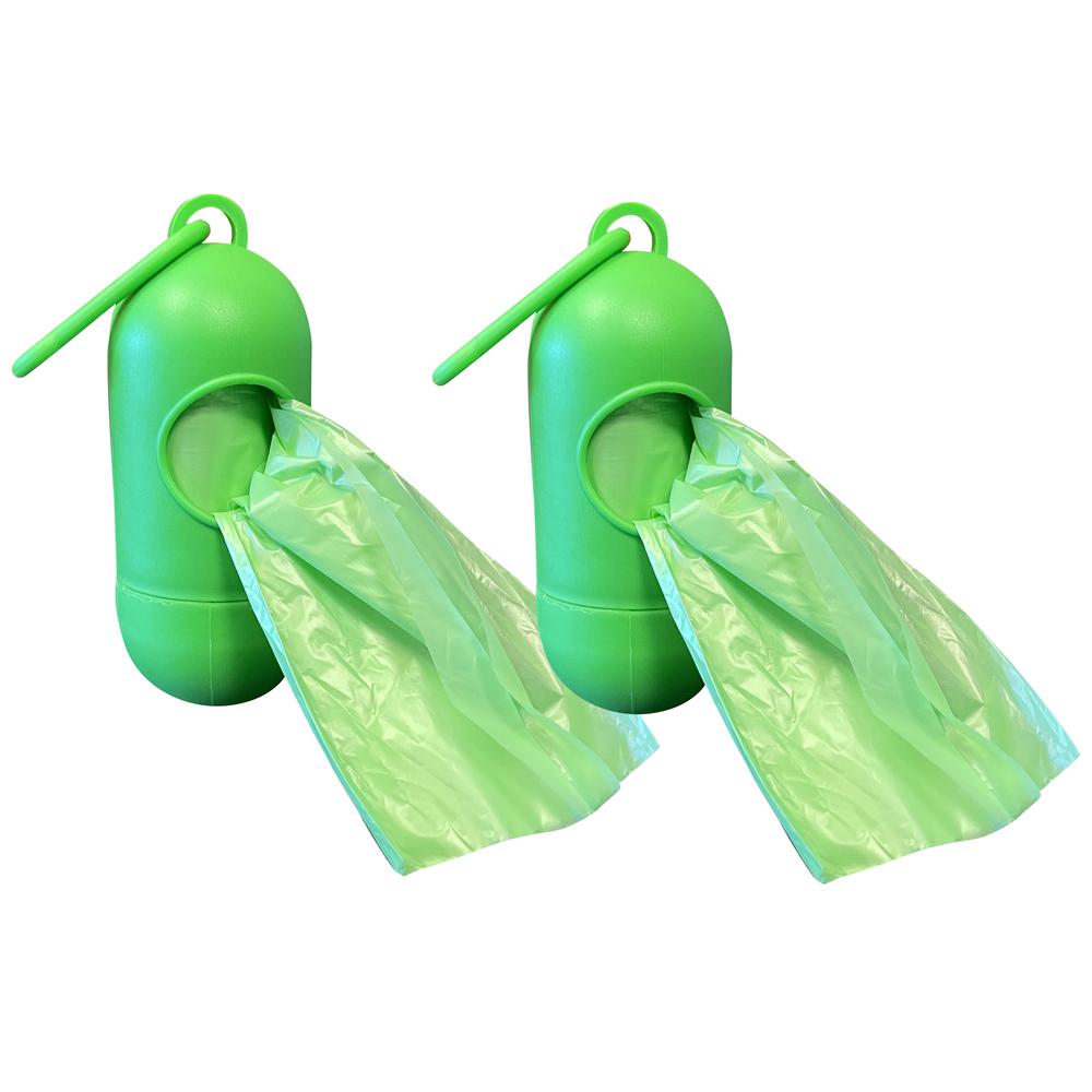 50 Rolls (1000 bags) Standard Size Dog Waste Bags with 2 Leash Clip Dispensers. Picture 2