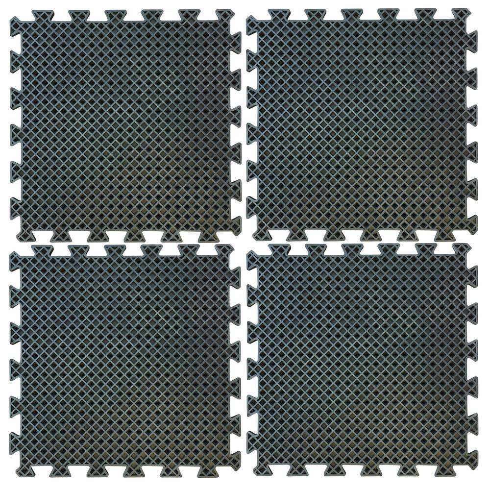 Buffalo Tools 4 Piece Interlocking Rubber Mat Set. Picture 1