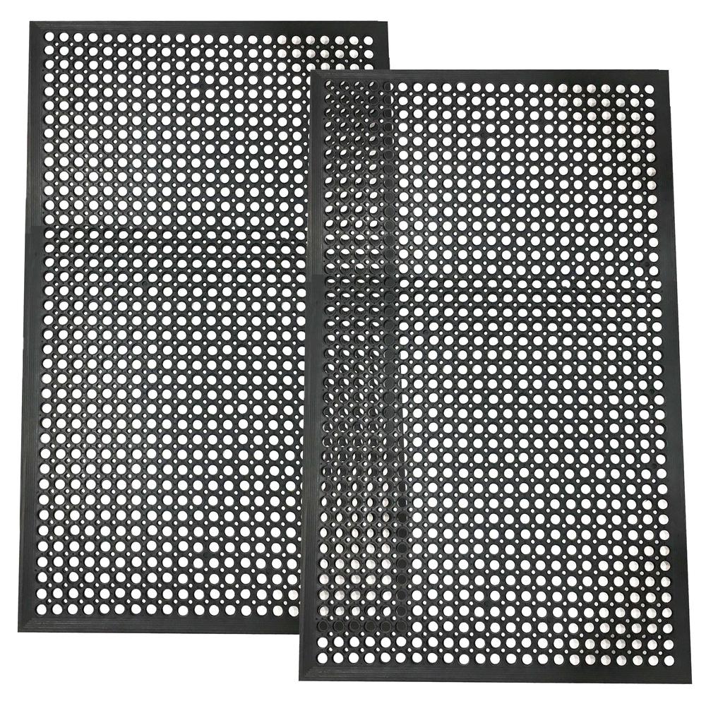 3 x 5 Foot Industrial Rubber Floor Mat - 2 Pack. Picture 1