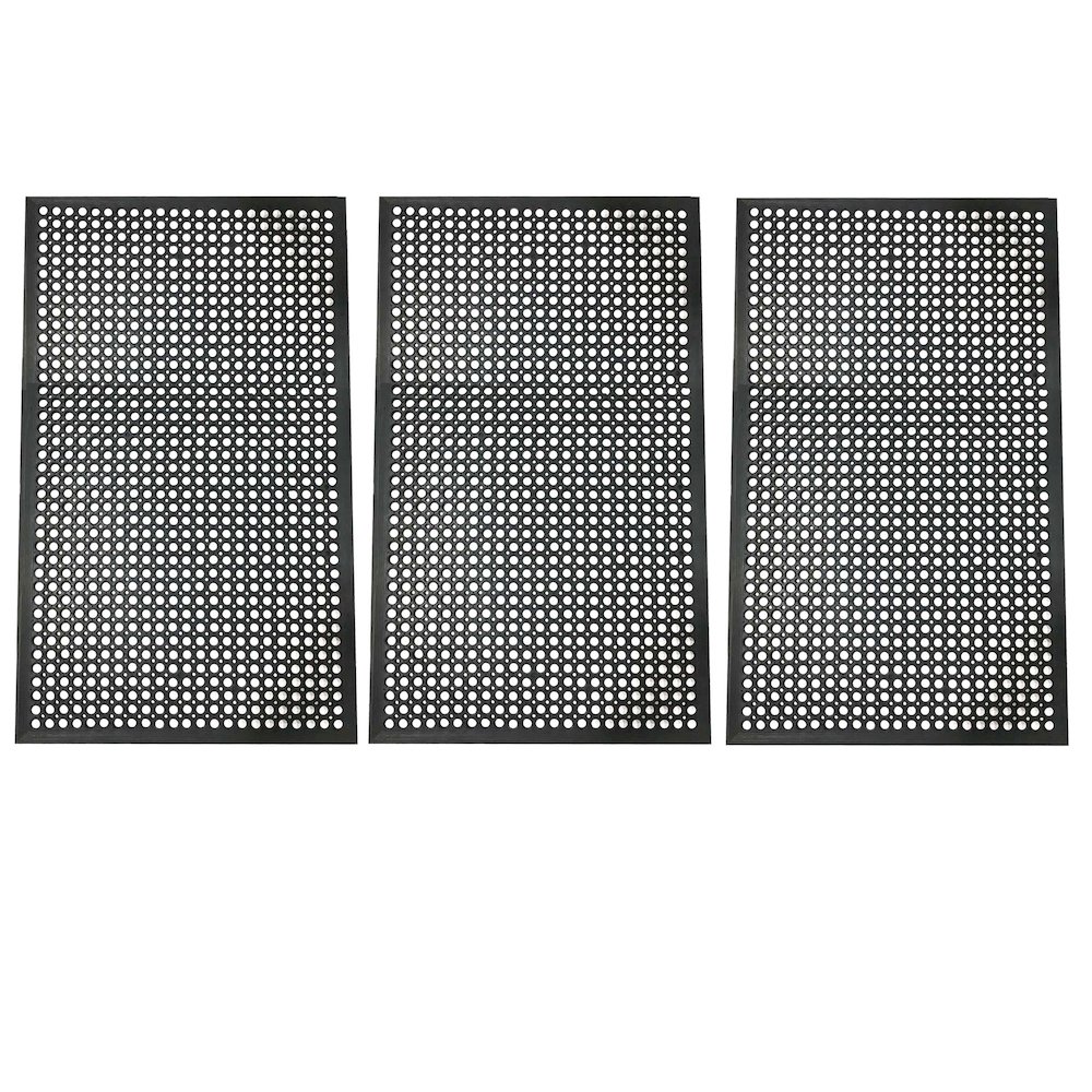 Buffalo Tools 3 x 5 Foot Industrial Rubber Floor Mat - 3 Pack. Picture 1