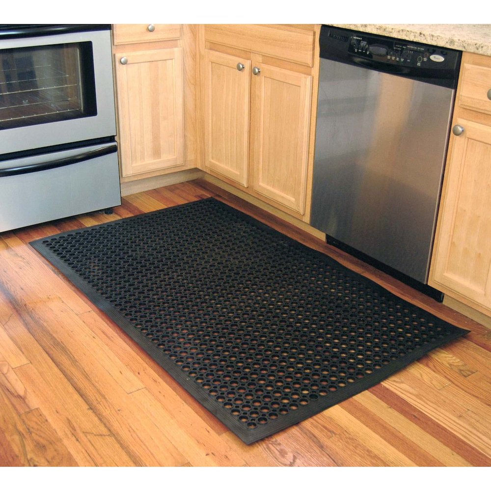 Buffalo Tools 3 x 5 Foot Industrial Rubber Floor Mat - 3 Pack. Picture 3