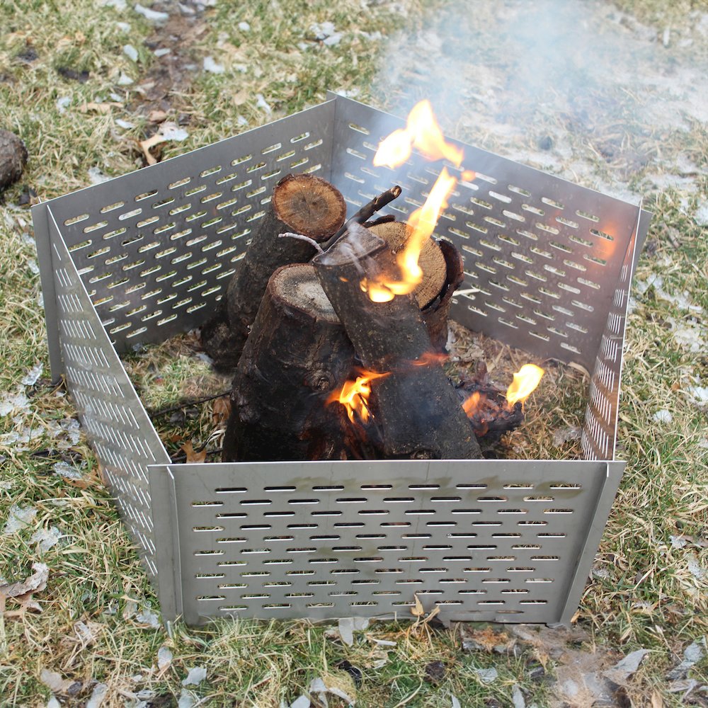 Sportsman Series Portable 5 Panel Interlocking Stainless Steel Fire Pit. Picture 2