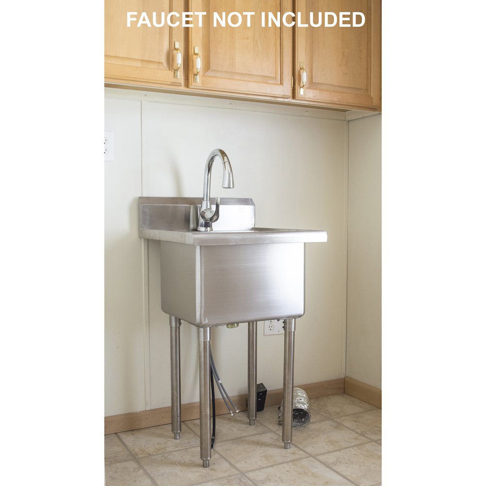 AmeriHome Stainless Steel Utility Sink. Picture 2