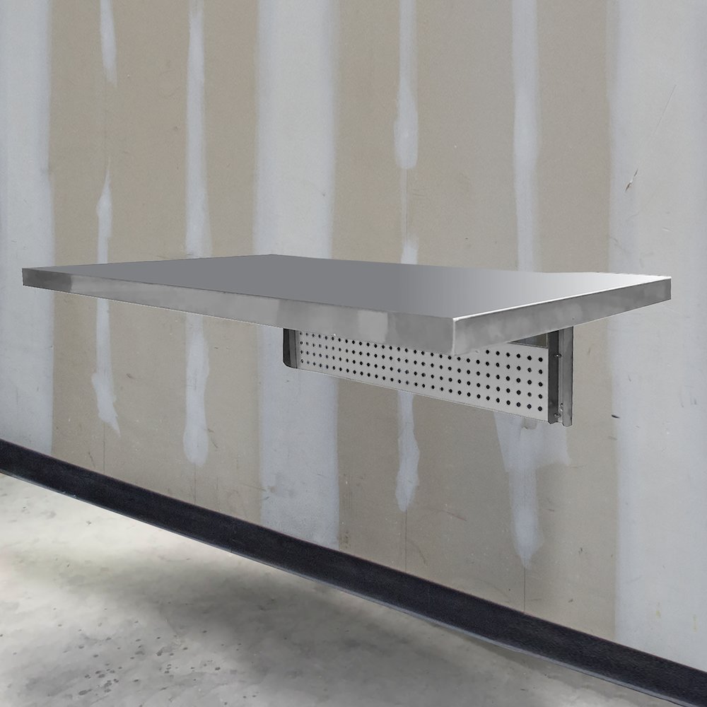 Sportsman Series Space Saving Stainless Steel Wall Mount Work Table. Picture 3