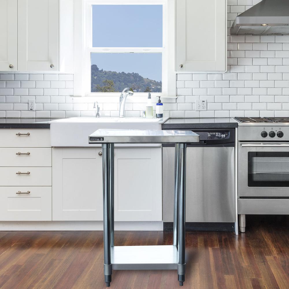 Stainless Steel Work Station with 24 inch Workbench Table. Picture 2