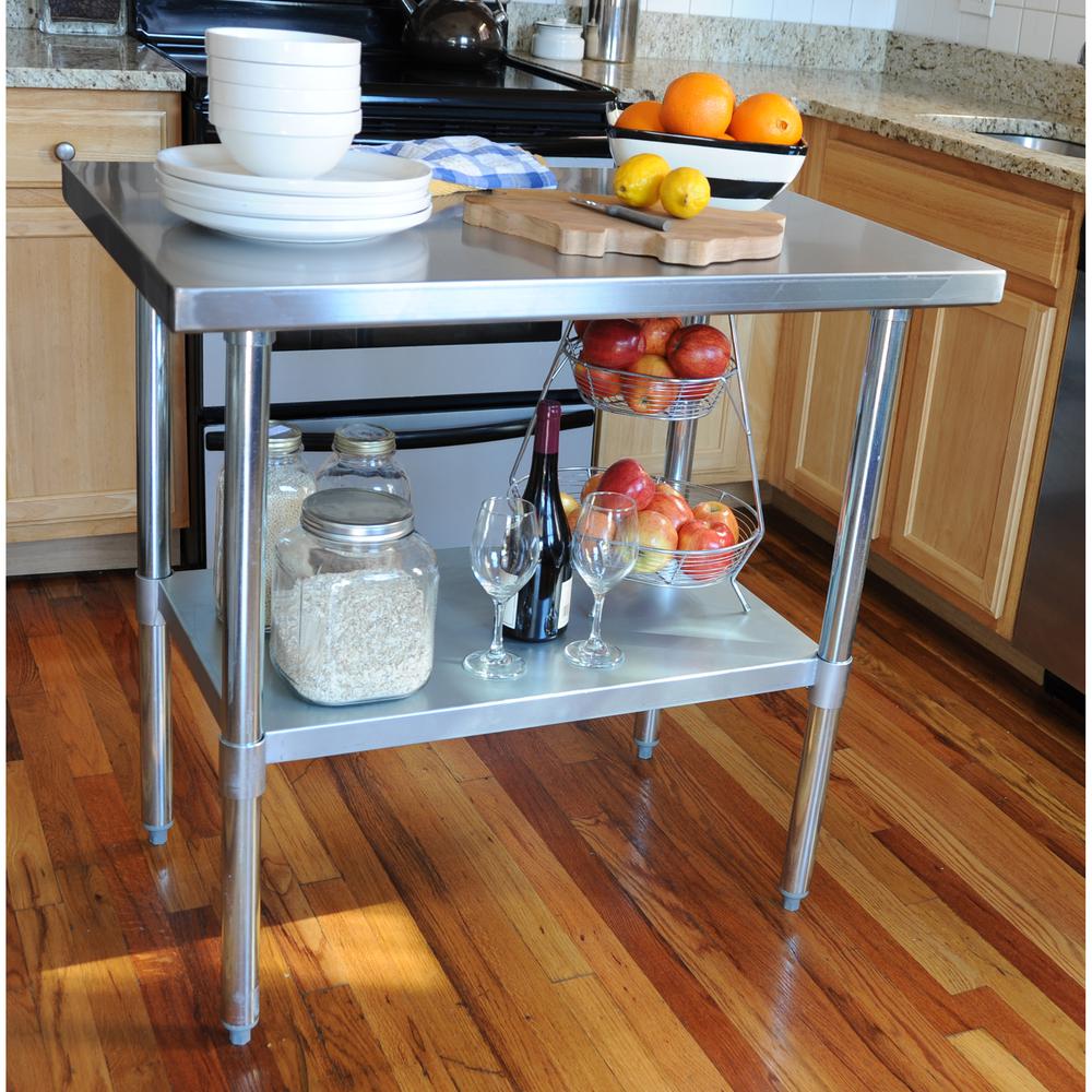 Stainless Steel Work Table 24 x 36 Inches. Picture 3