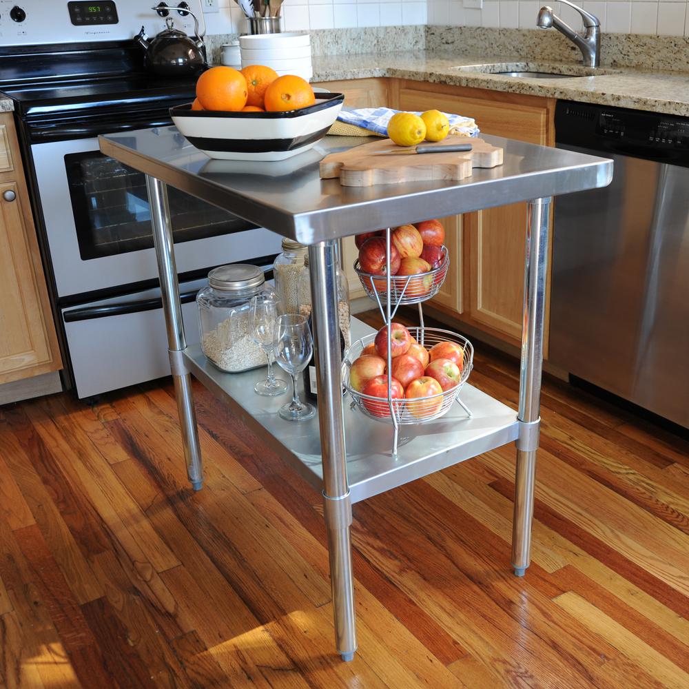 Stainless Steel Work Table 24 x 60 Inches. Picture 2