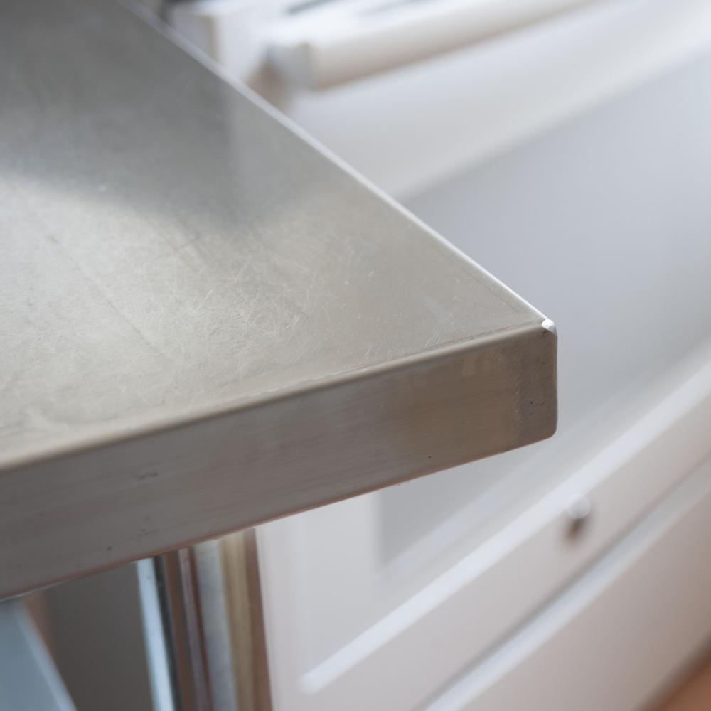 Stainless Steel Work Table with Casters 24 x 48 Inches. Picture 5