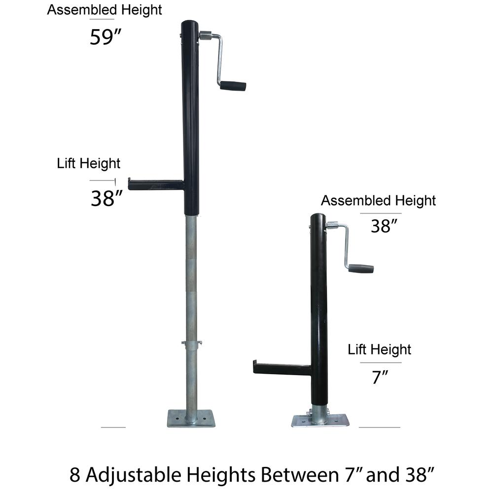 A-Frame Trailer Jack and Lift with Base Plate 2000 lbs. Capacity. Picture 5