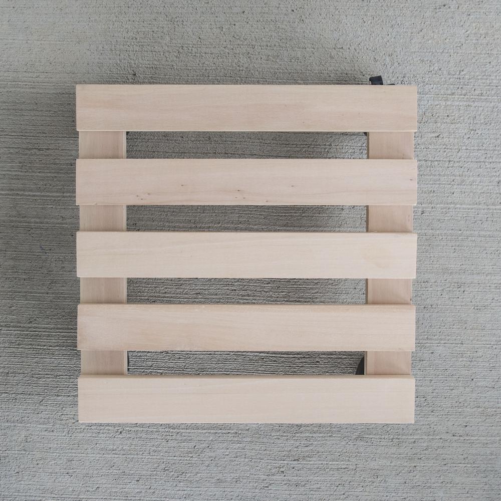 2 Piece Rolling Wood Plant Caddie - Square. Picture 4