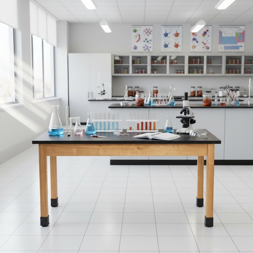 NPS® Wood Science Lab Table, 24 x 60 x 30, Chemical Resistant Top. Picture 5