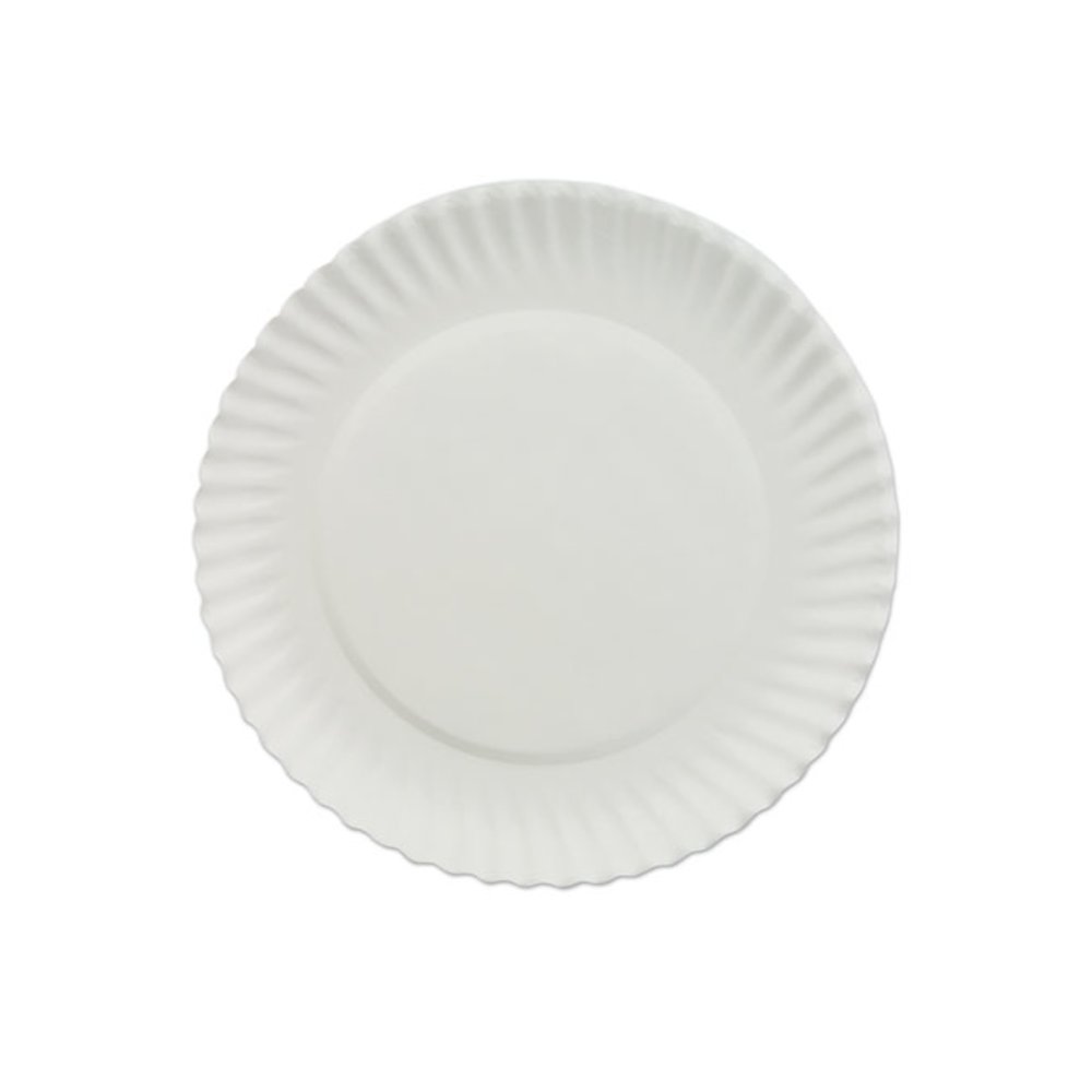 White Paper Plates, 6" dia, 100/Pack, 10 Packs/Carton. Picture 7