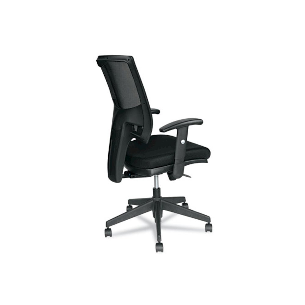 Alera Epoch Series Fabric Mesh Multifunction Chair, Supports Up to 275 lb, 17.63" to 22.44" Seat Height, Black. Picture 9