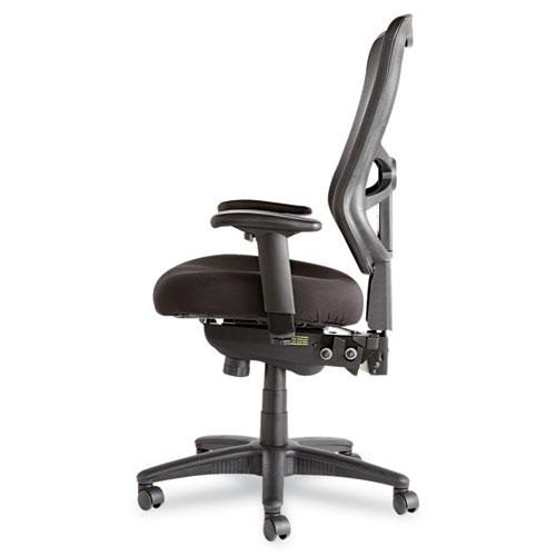 Alera Elusion Series Mesh High-Back Multifunction Chair, Supports Up to 275 lb, 17.2" to 20.6" Seat Height, Black. Picture 5
