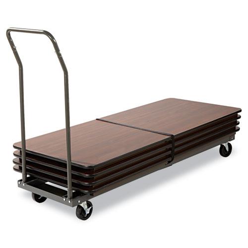 Chair/Table Cart, Metal, 600 lb Capacity, 20.86" x 50.78" to 72.04" x 43.3", Black. Picture 7