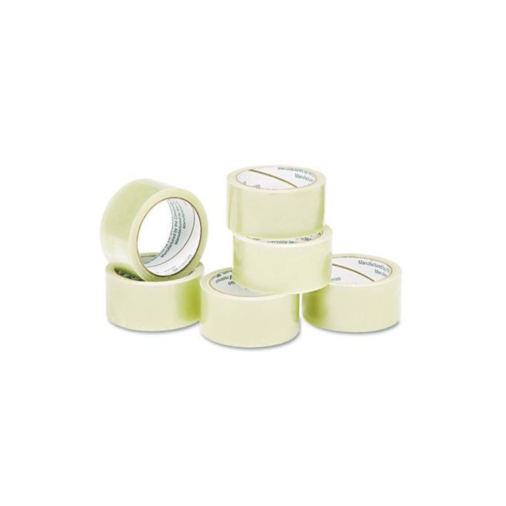 7510015796871, SKILCRAFT Economy Package Sealing Tape, 3" Core, 2" x 55 yds, Clear, 6/Pack. Picture 1