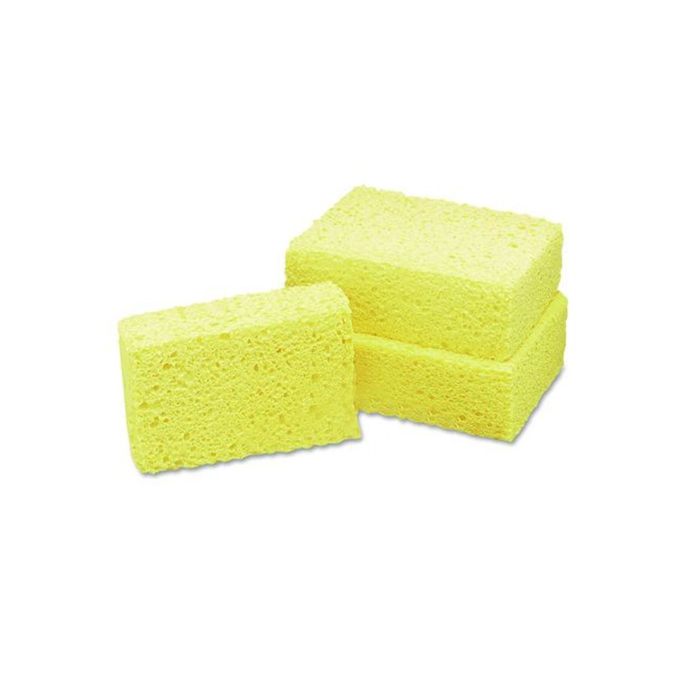 7920008841116, SKILCRAFT, Cellulose Coarse-Textured Sponge, 3.63 x 5.75, 1.75" Thick, Natural, 60/Box. Picture 1