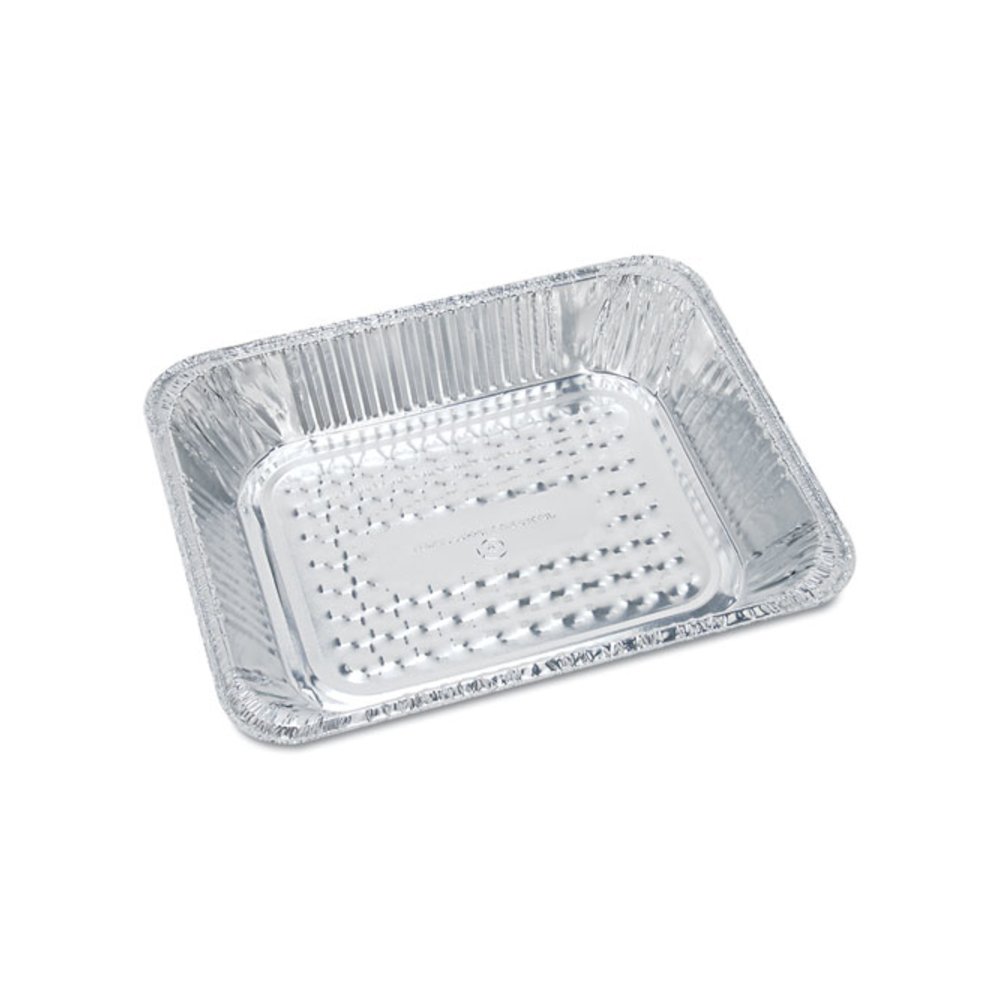 Aluminum Oblong Container, 1 lb, 4.56 x 5.56 x 1.63, Silver, 1,000/Carton. Picture 1