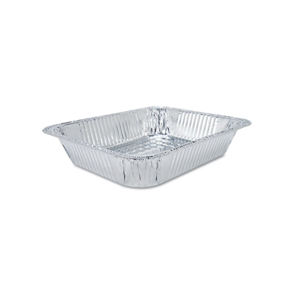Aluminum Steam Table Pans, Half-Size Shallow, 1.69" Deep, 10.38 x 12.75, 100/Carton. Picture 3
