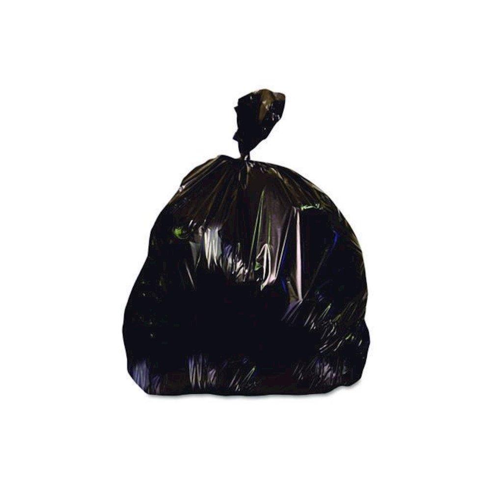 Linear Low-Density Can Liners, Super Tuf, 56 gal, 0.9 mil, 43" x 47", Black, 100/Carton. Picture 2