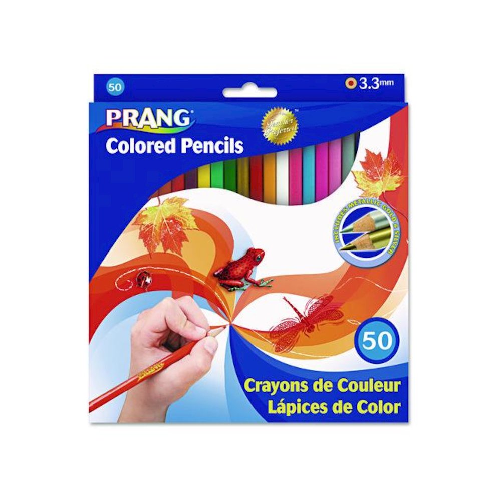 Colored Pencil Sets, 3.3 mm, 2B, Assorted Lead and Barrel Colors, 50/Pack. Picture 1
