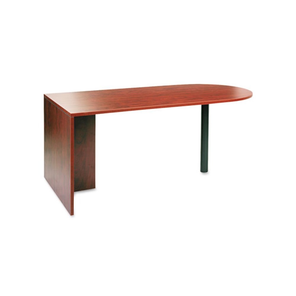 Alera Valencia Series D-Top Desk, 71" x 35.5" x 29.63", Medium Cherry. Picture 1