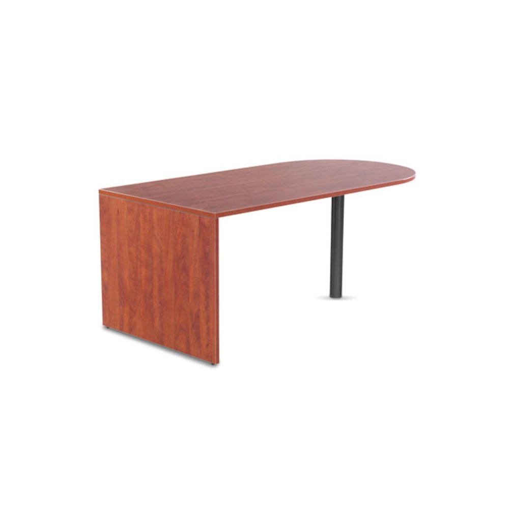 Alera Valencia Series D-Top Desk, 71" x 35.5" x 29.63", Medium Cherry. Picture 2