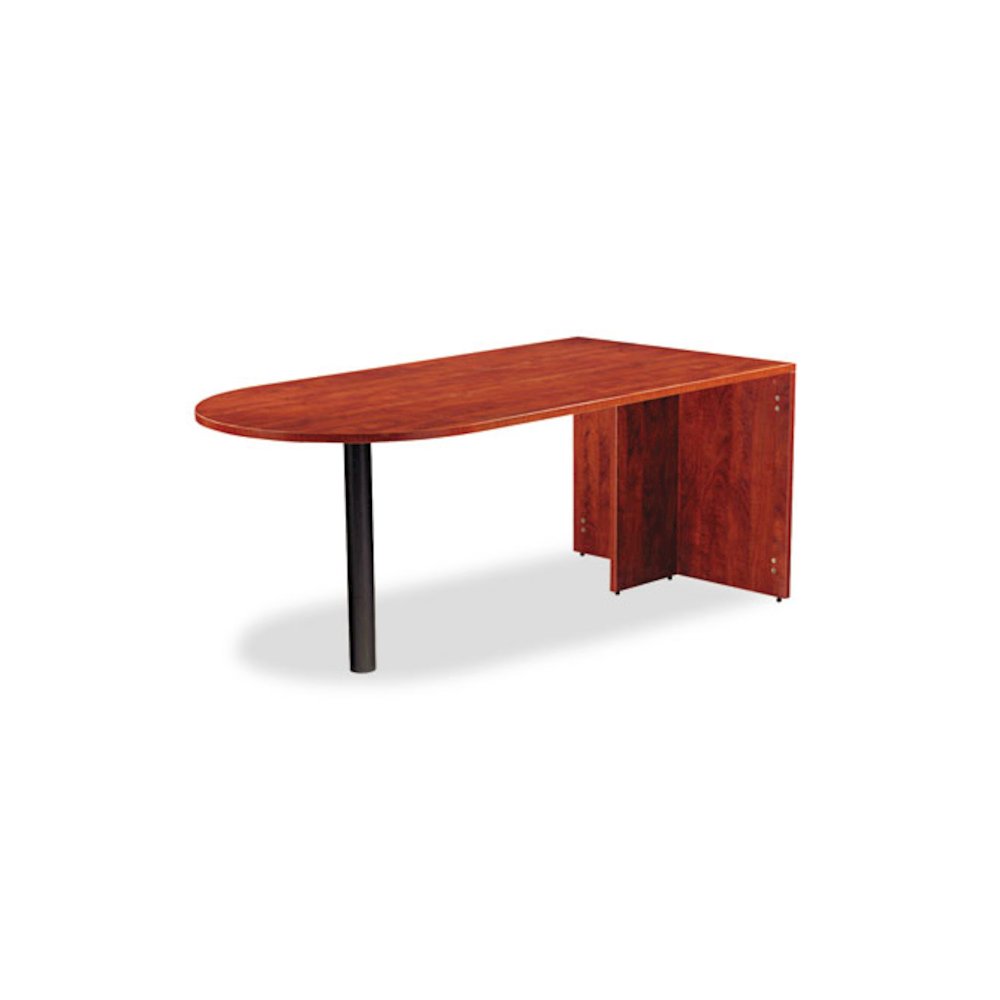 Alera Valencia Series D-Top Desk, 71" x 35.5" x 29.63", Medium Cherry. Picture 3